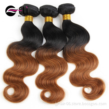 High quality wholesale good structure brown hair with blonde highlight